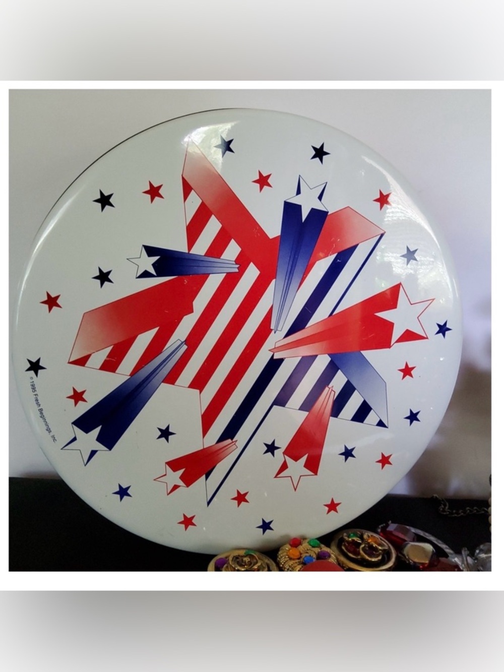 Vintage Patriotic Fresh Beginnings Tin 1995